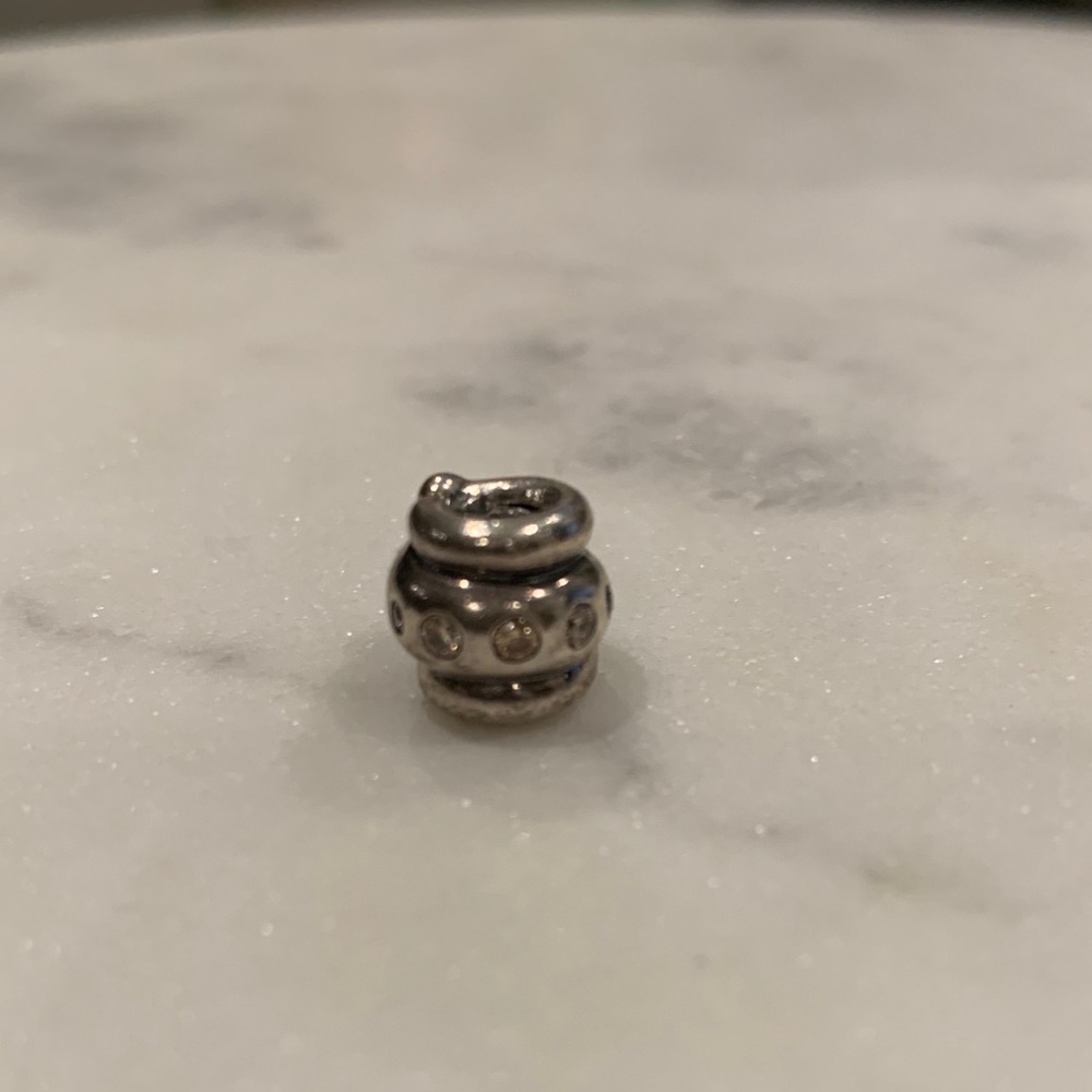 Pandora retired charm with CZ